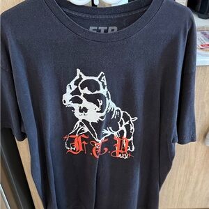 FTP Black and White Dog Graphic Tee